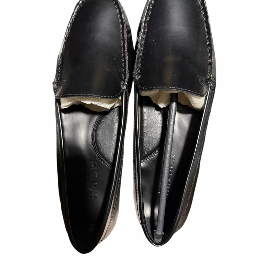 Ralph Lauren Black Leather Women's Slip-On Loafers - Picture 6 of 6